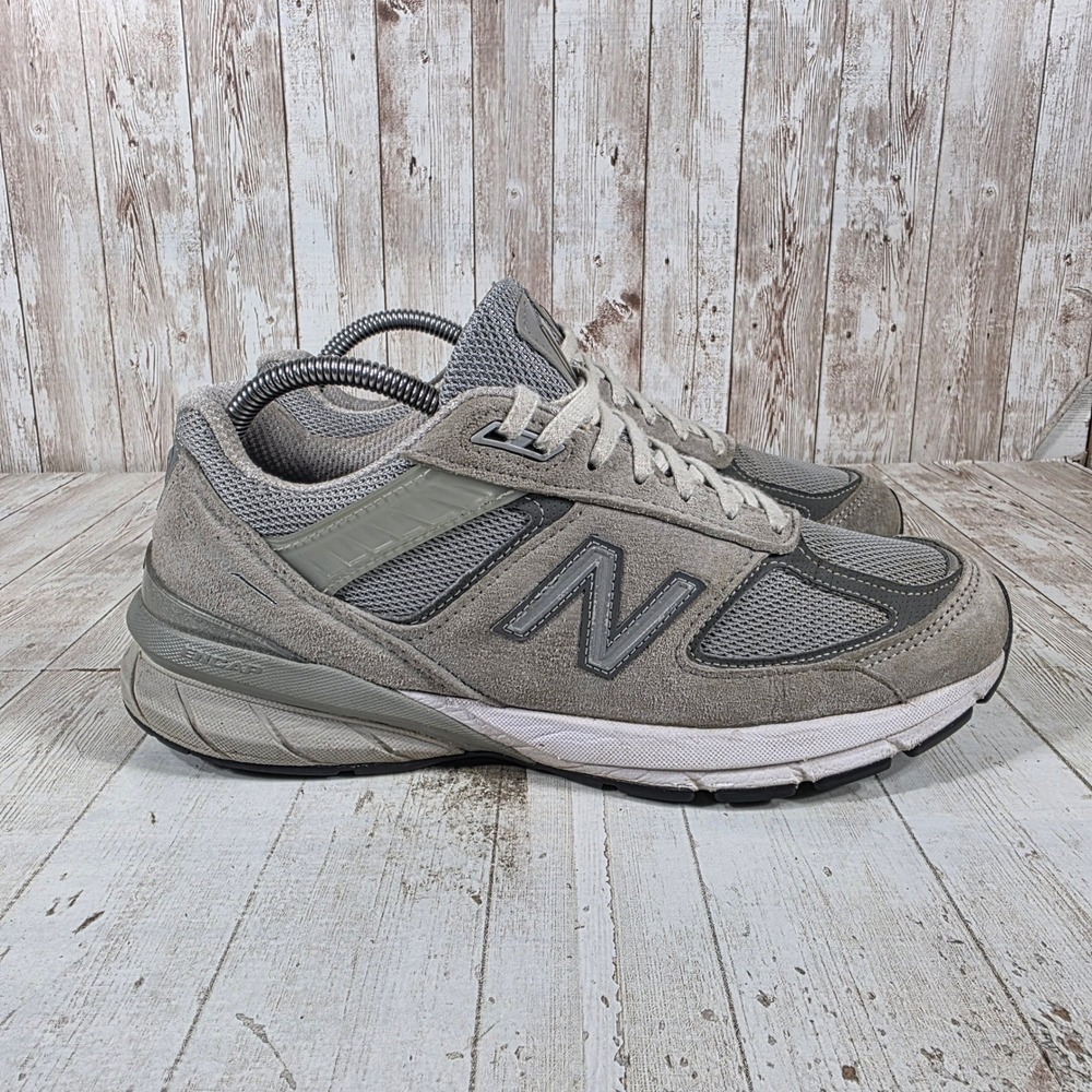 New Balance 990v5 Grey Suede Mesh Running Shoes Made in USA W990GL5 Womens 9.5 B